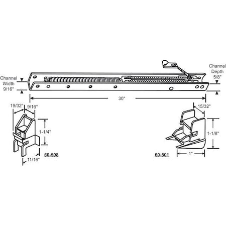 Strybuc 30in Window Channel Balance 60-2950-21